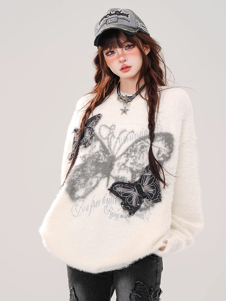 Y2K Butterfly Sweater