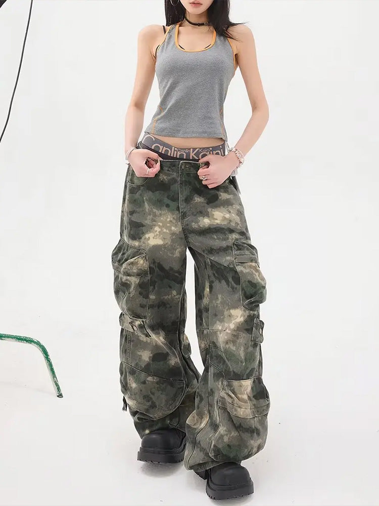 Y2K Baggy Camo Pants