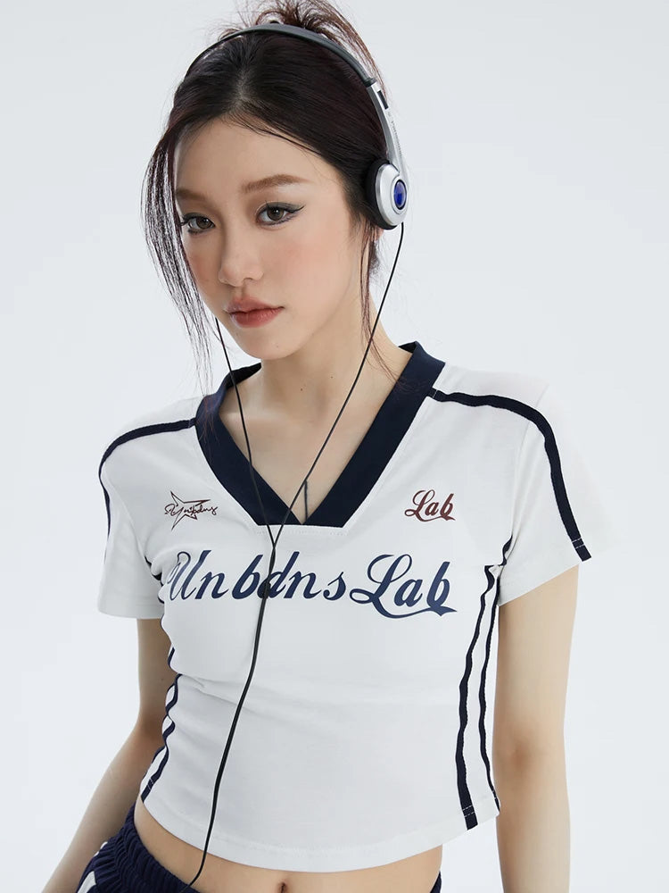 Y2K Varsity Polo Shirt