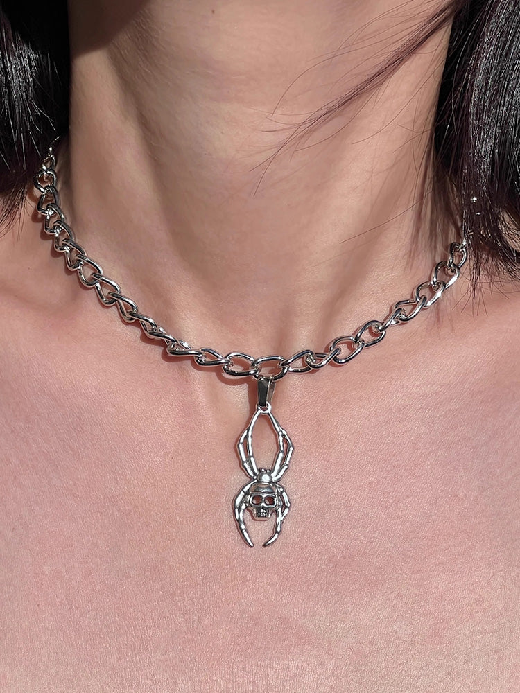 Y2K Spider Sull Necklace