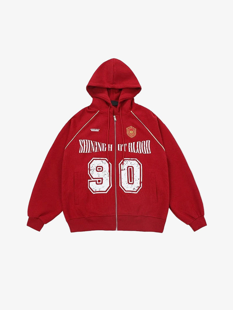 Y2K Hooded Sweat Jacket