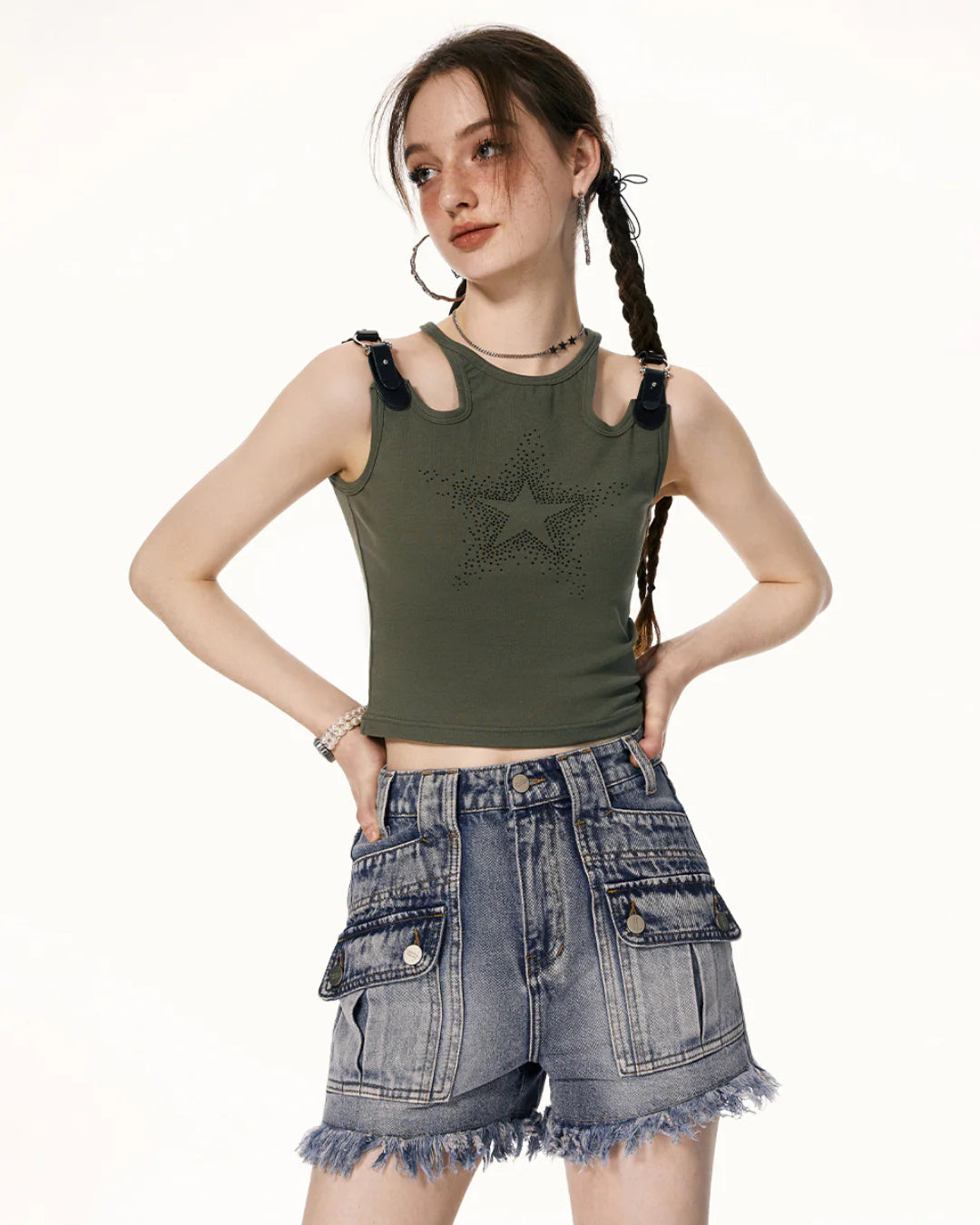Y2K Rhinestone Shirt