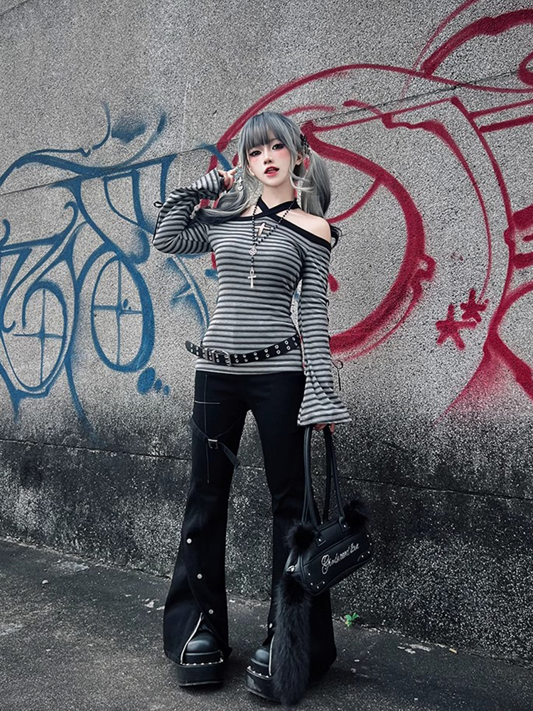 Y2K Striped Top