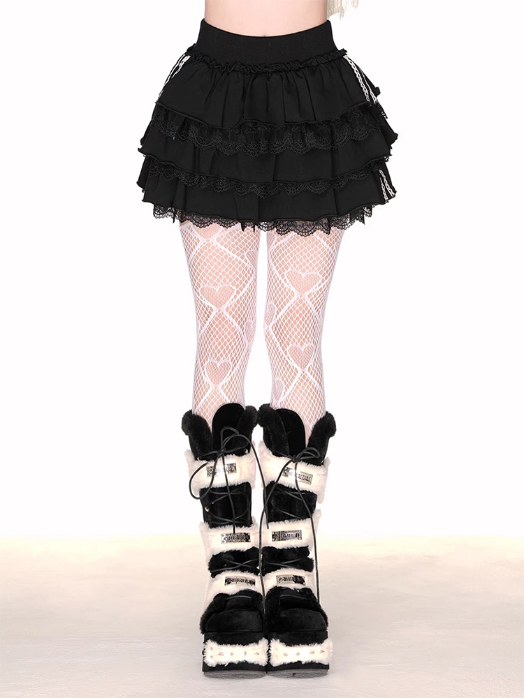 Heart Fishnet Tights