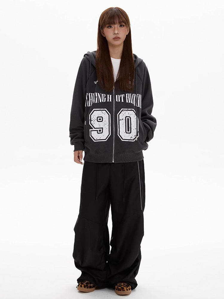 Y2K Hooded Sweat Jacket