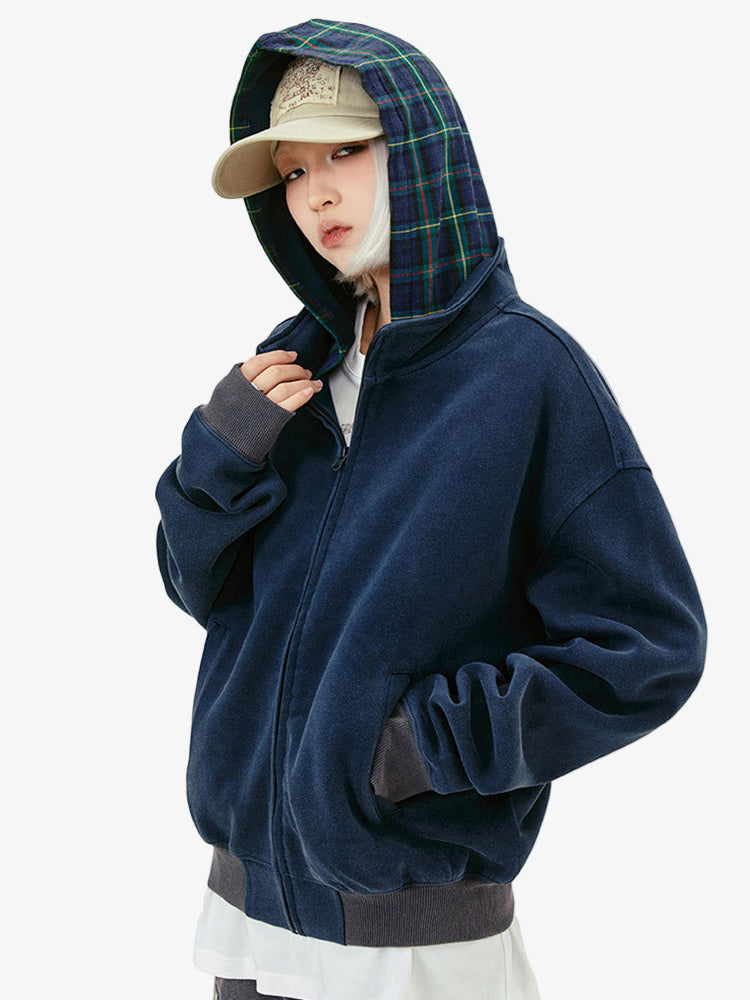 Y2K Plaid Hoodie