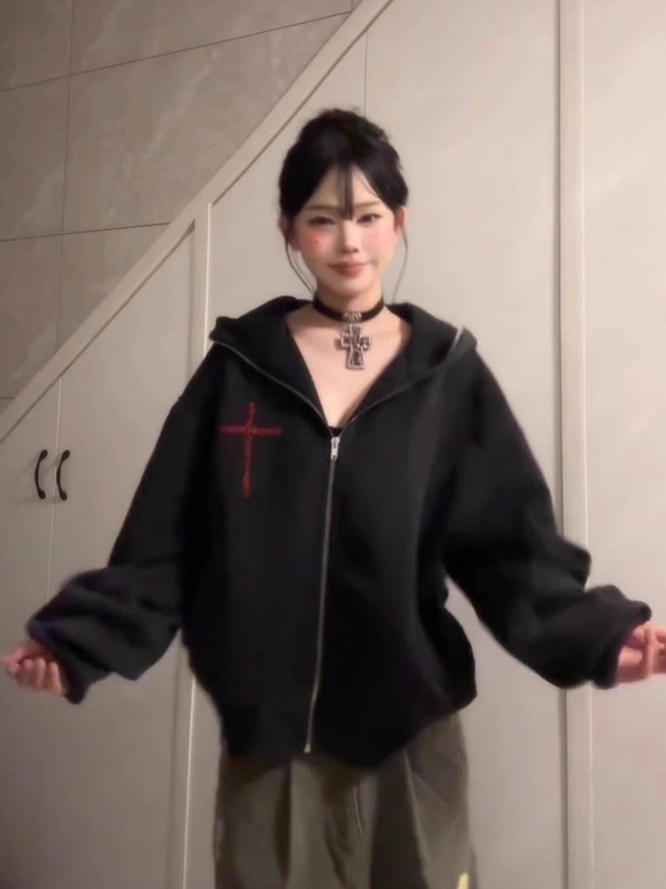 Y2K Cross Hoodie