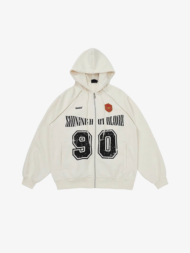 Y2K Hooded Sweat Jacket