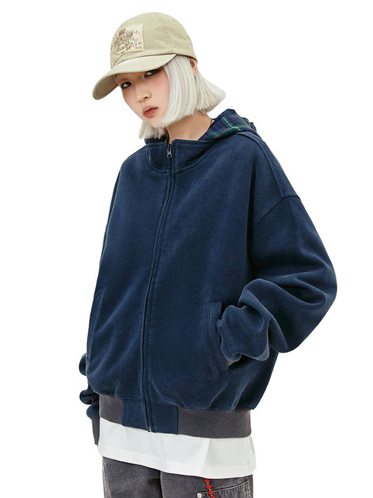 Y2K Plaid Hoodie