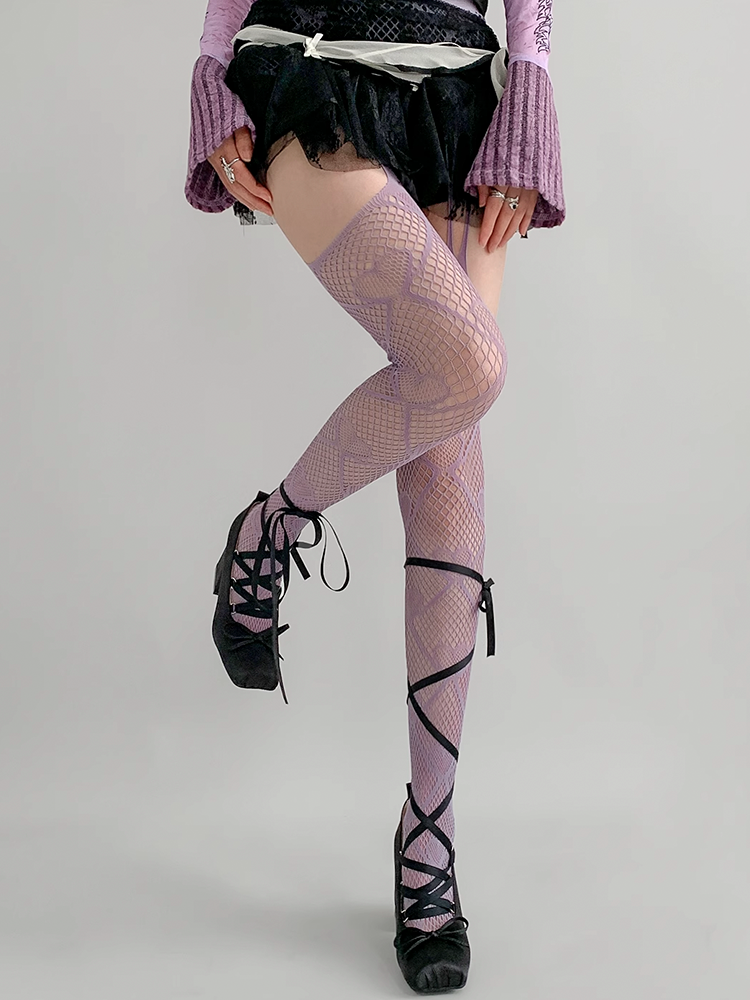 Heart Fishnet Tights