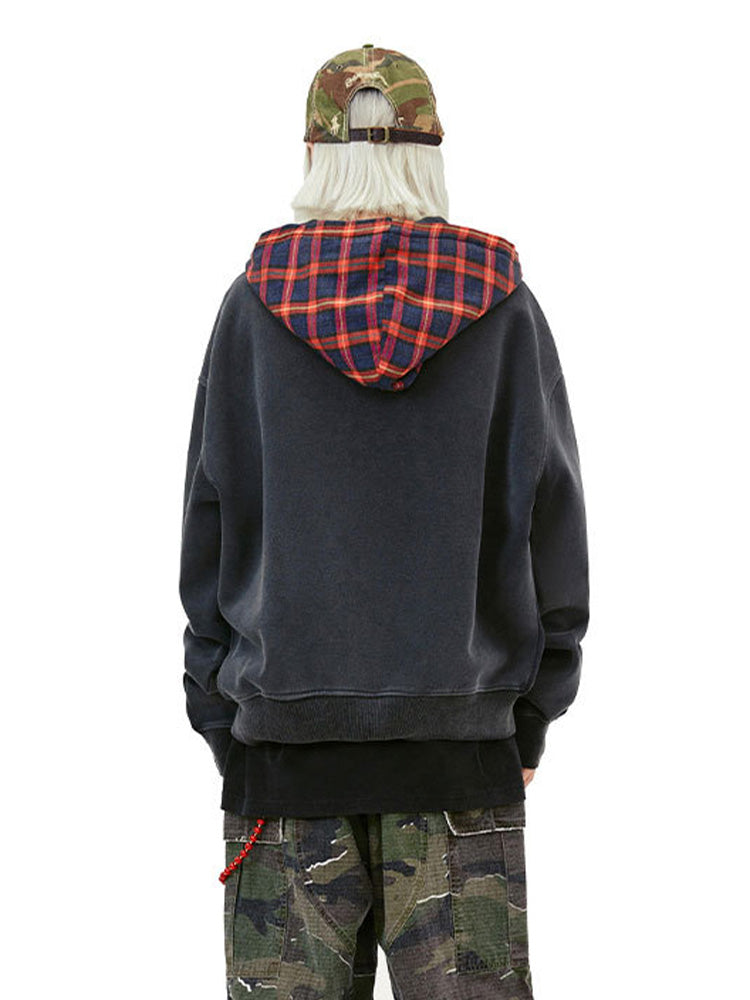Y2K Plaid Hoodie