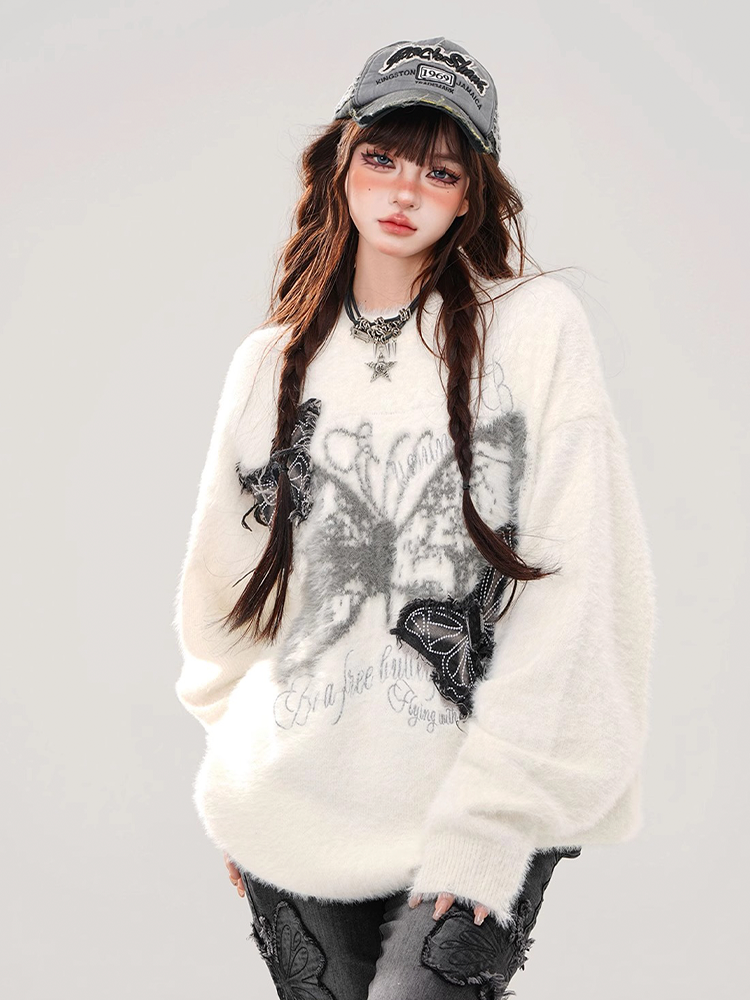 Y2K Butterfly Sweater