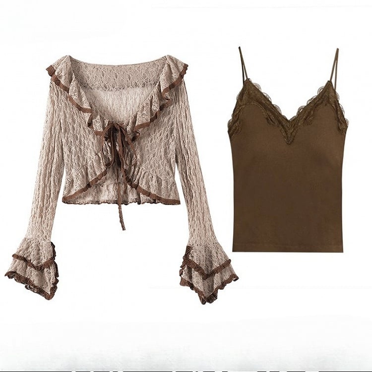Y2K Lace Cardigan