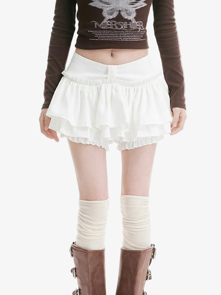 Y2K Ruffle Mini Skirt