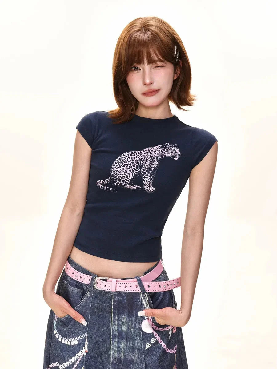 Y2K Blue Crop Top