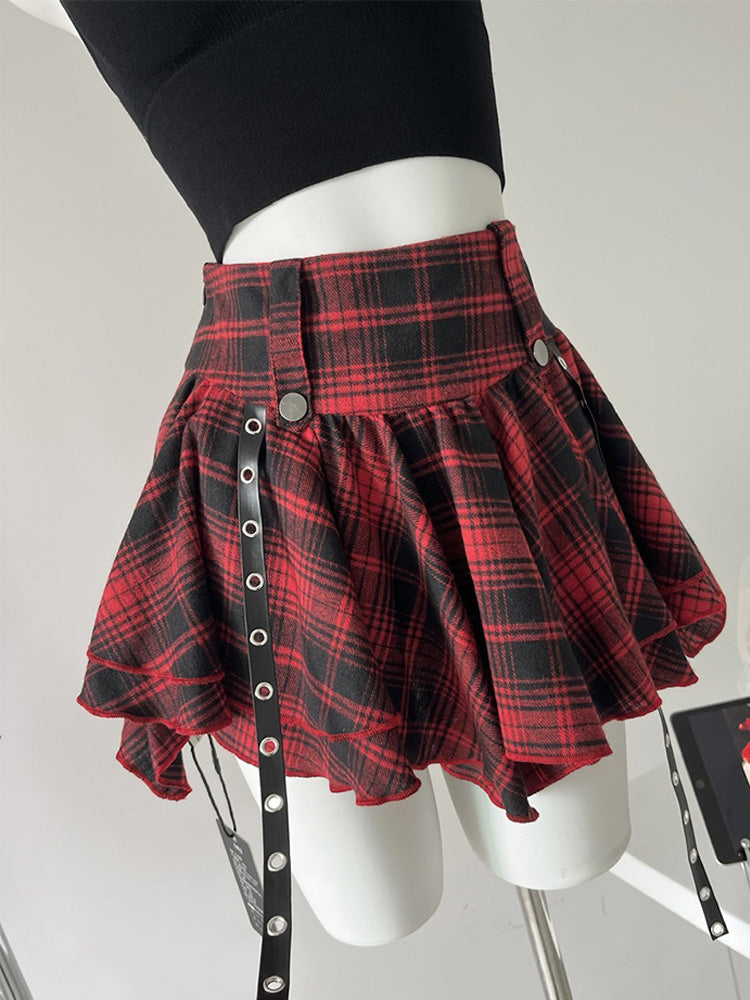 Red Checkered Skirt