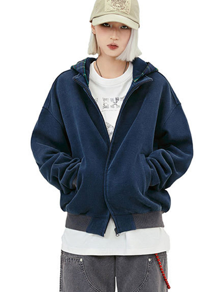Y2K Plaid Hoodie