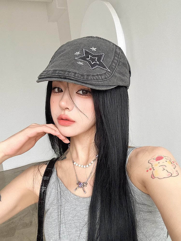 Y2K Star Beret
