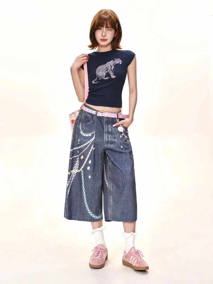 Y2K Blue Crop Top