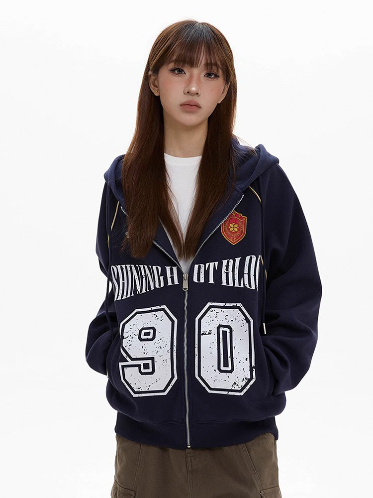 Y2K Hooded Sweat Jacket