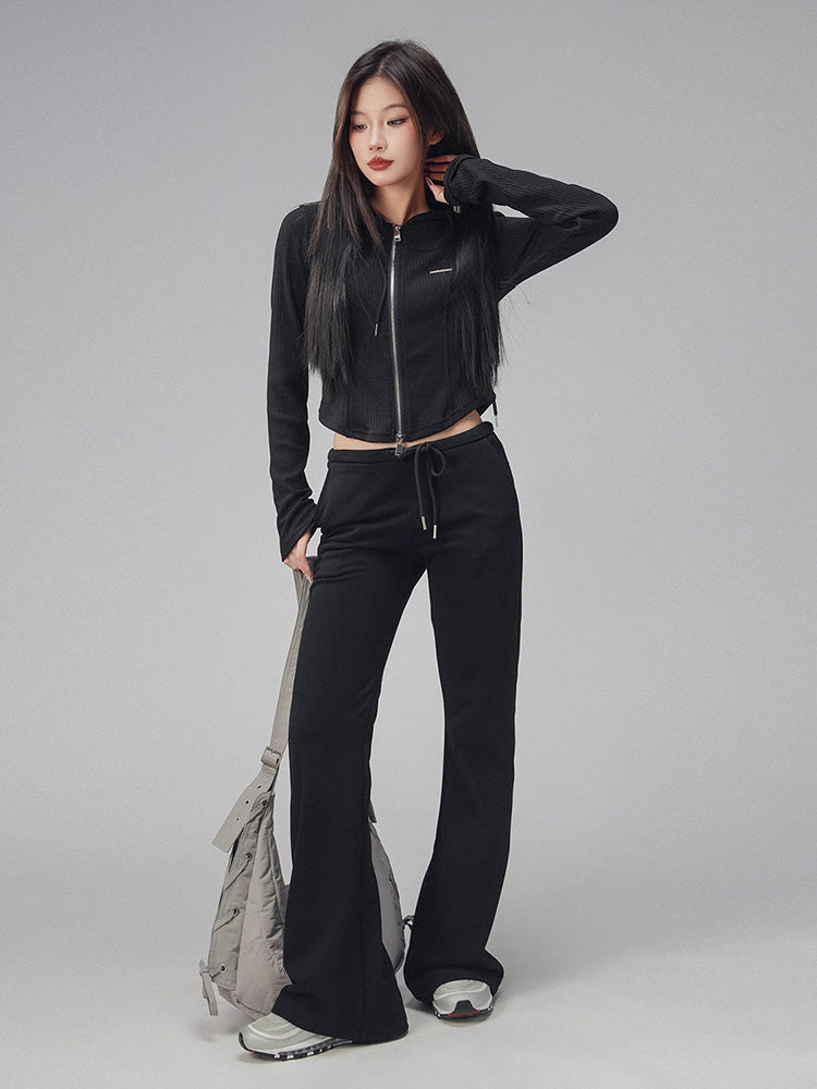 Double Zip Knit Hoodie