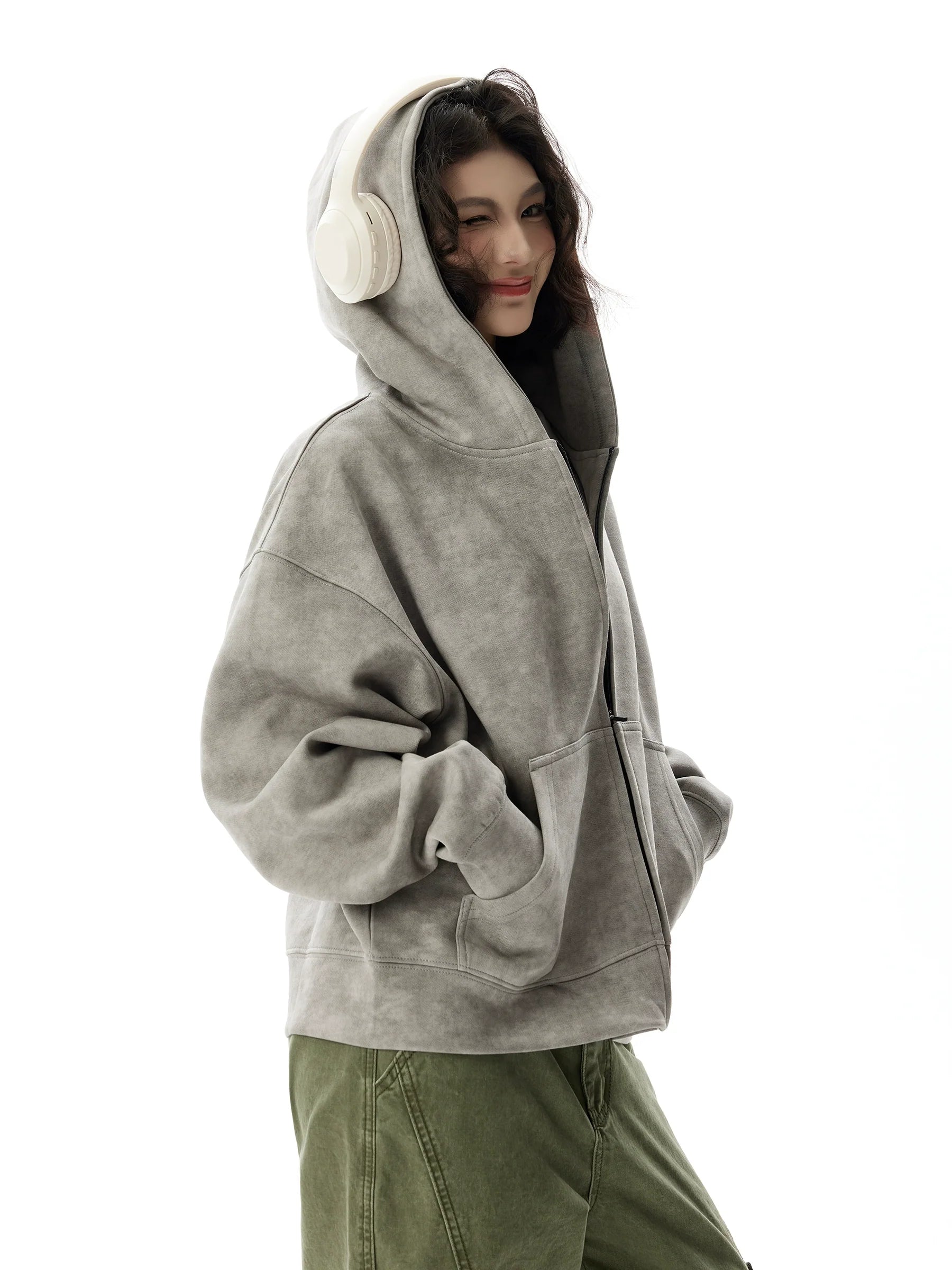 Y2K Cyber Zip Up Hoodie