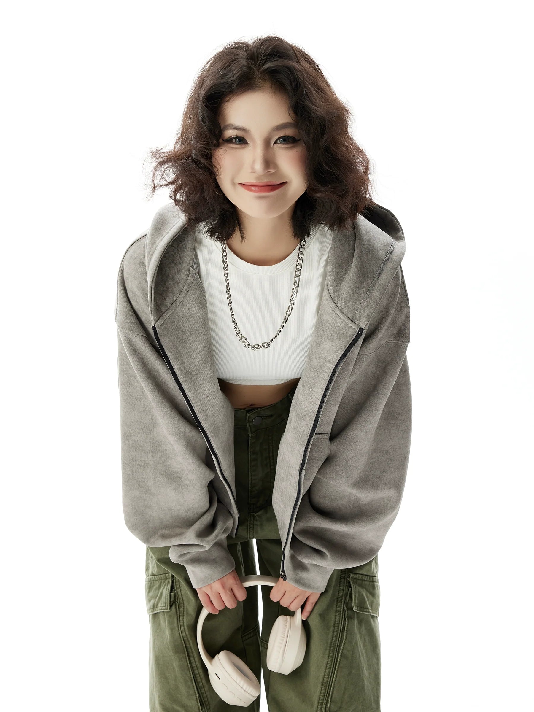 Y2K Cyber Zip Up Hoodie