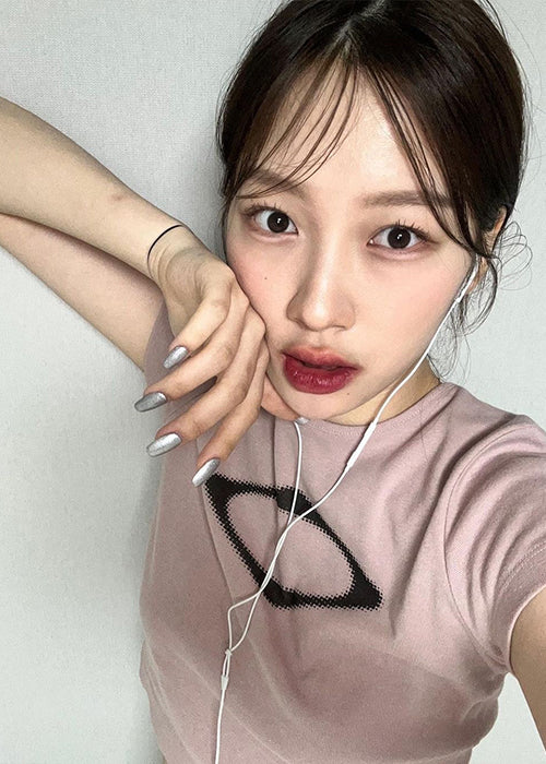 Aesthetic Pink Crop Top