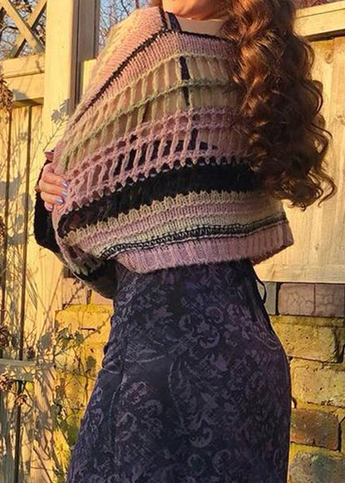 Y2K Striped Sweater