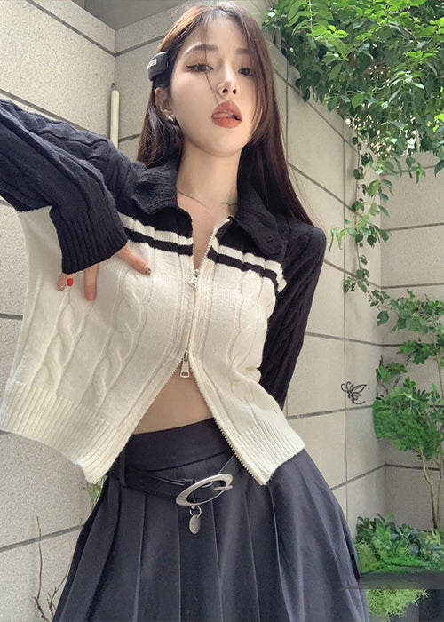 Y2K Cropped Cardigan