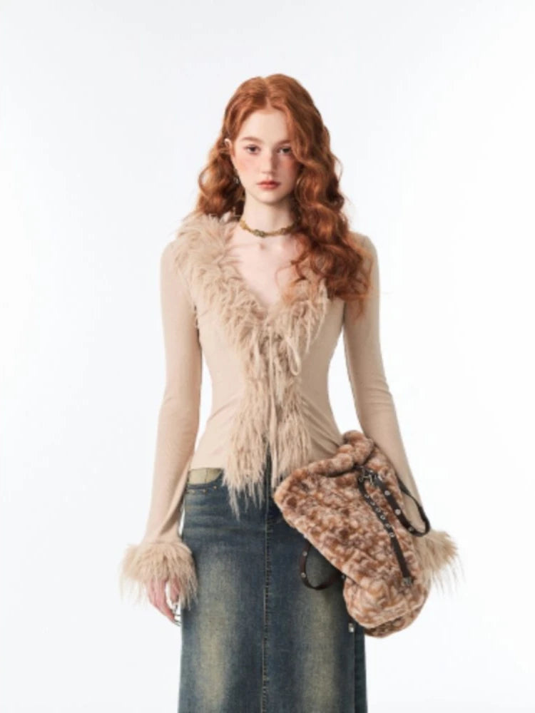 Y2K Fluffy Cardigan