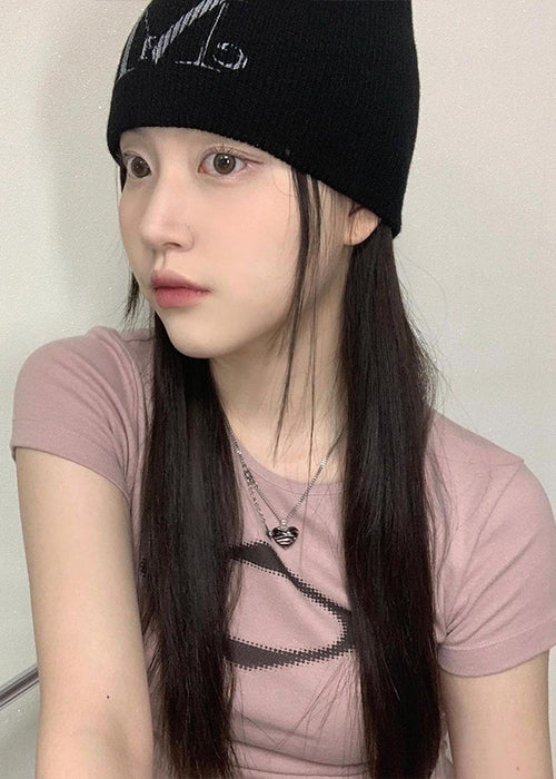 Aesthetic Pink Crop Top