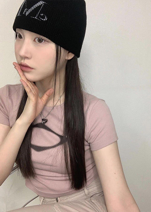 Aesthetic Pink Crop Top