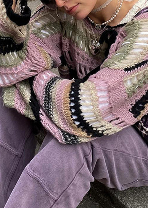 Y2K Striped Sweater
