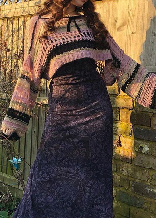 Y2K Striped Sweater