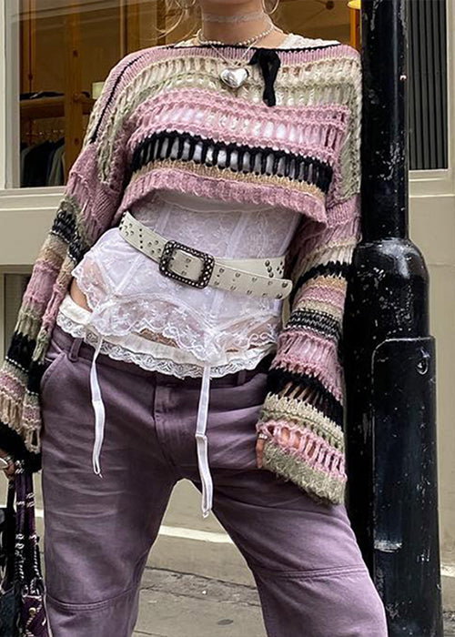 Y2K Striped Sweater