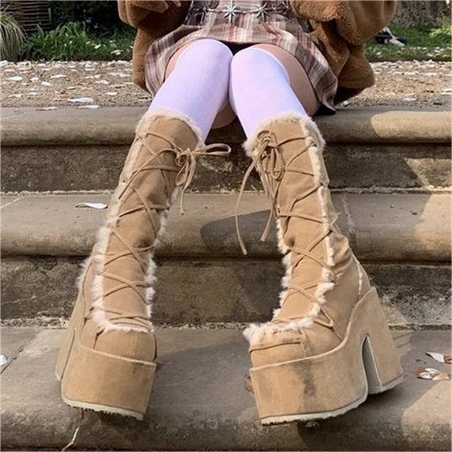 Y2K Fur Boots