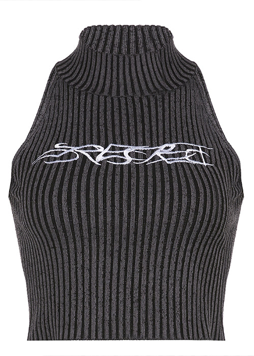 Y2K Black Crop Top