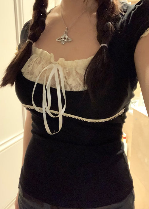 Y2K Lace Corset Top