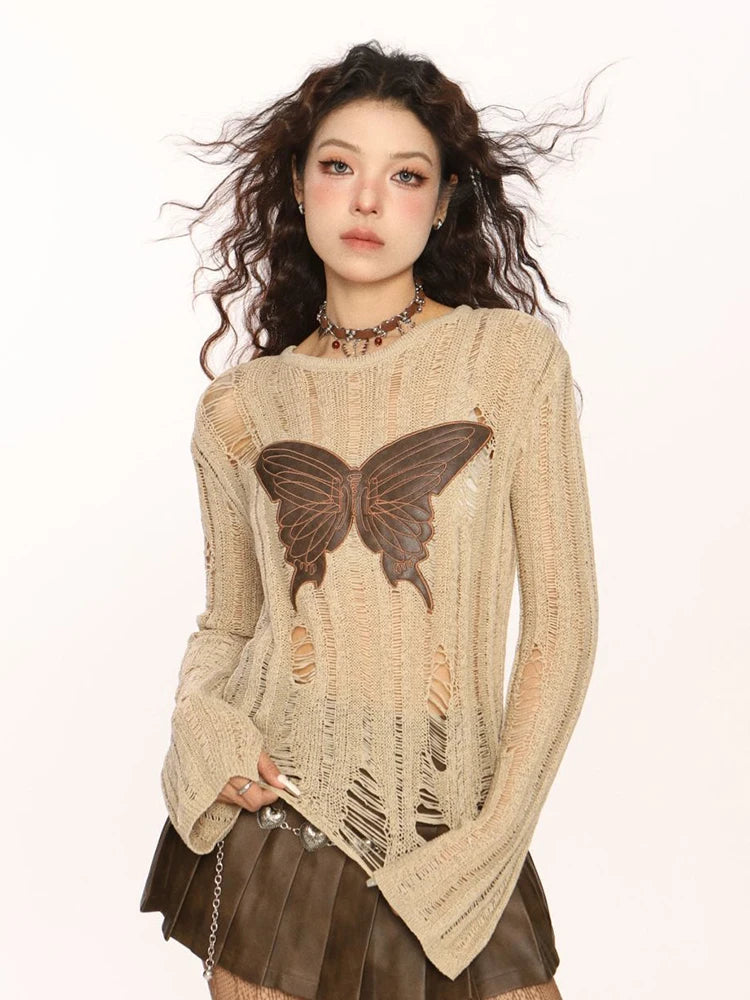 Butterfly Knitted Top