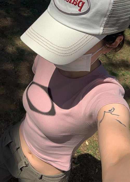 Aesthetic Pink Crop Top