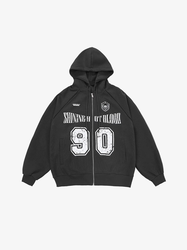 Y2K Hooded Sweat Jacket