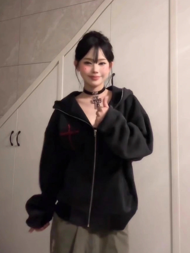 Y2K Cross Hoodie