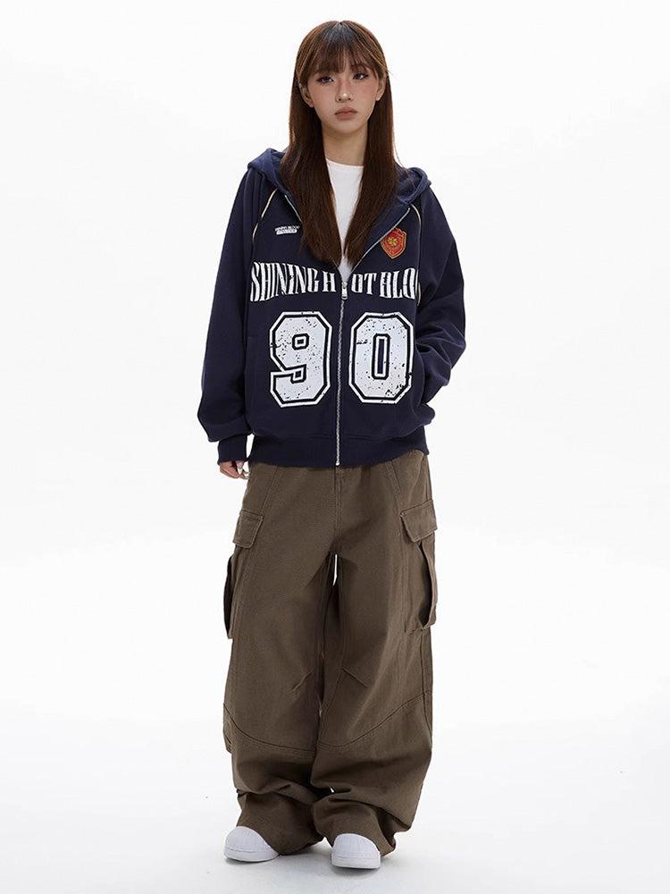 Y2K Hooded Sweat Jacket