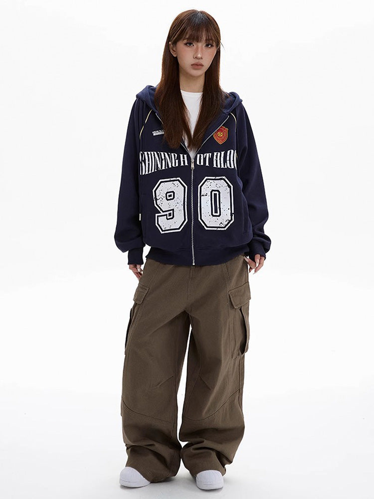 Y2K Hooded Sweat Jacket