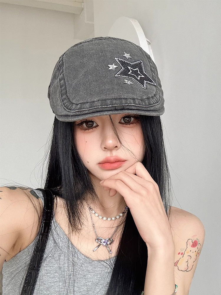 Y2K Star Beret