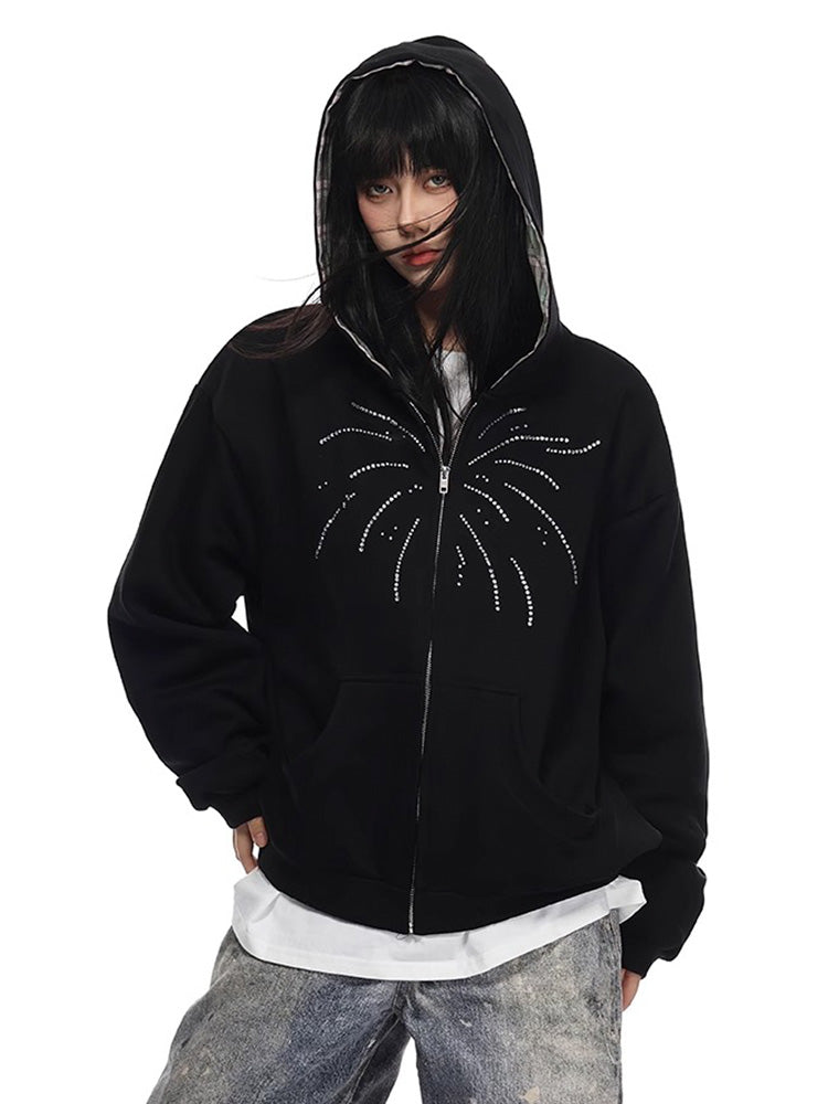 Y2K Plaid Lined Hoodie