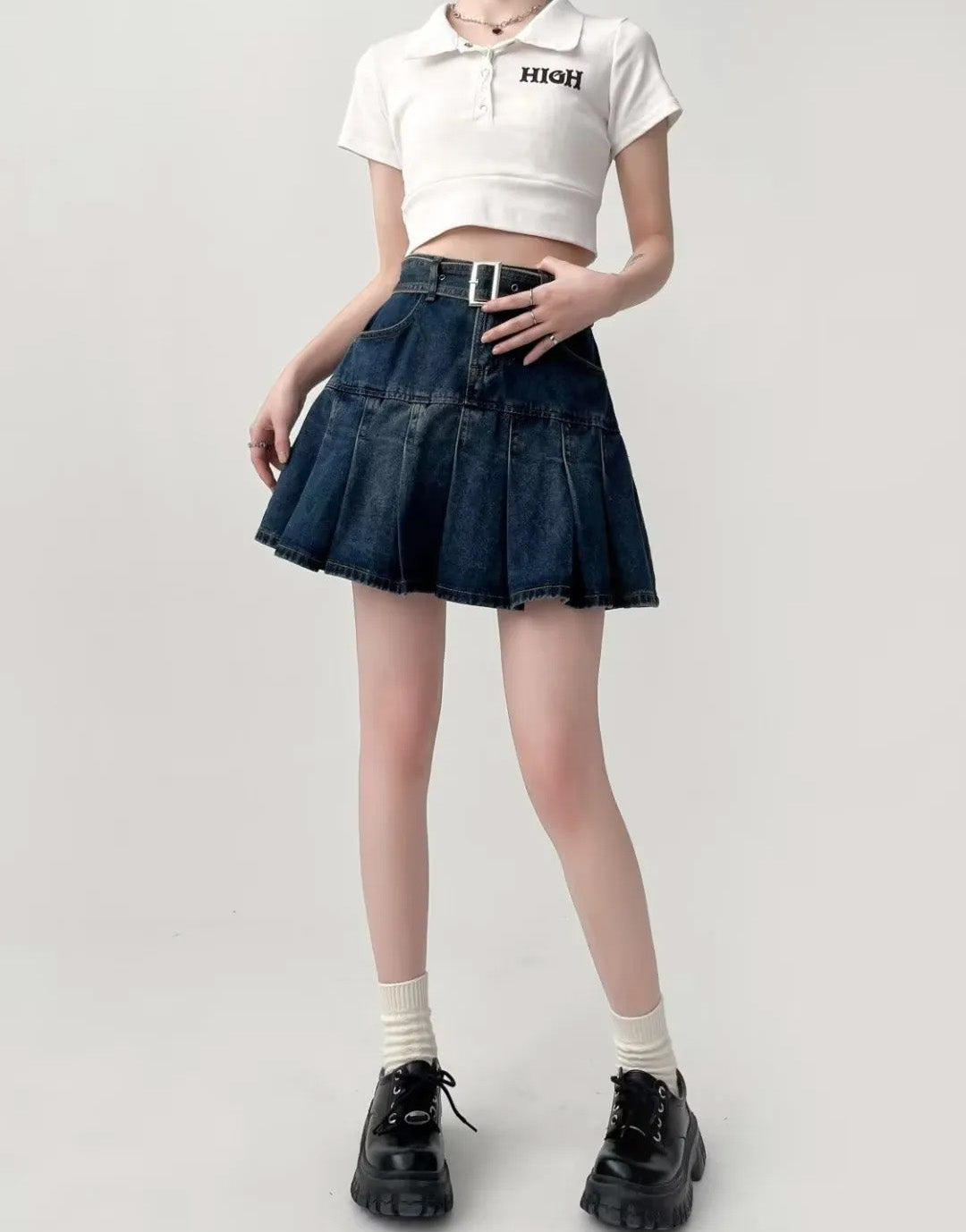 Y2K Mini Jean Skirt