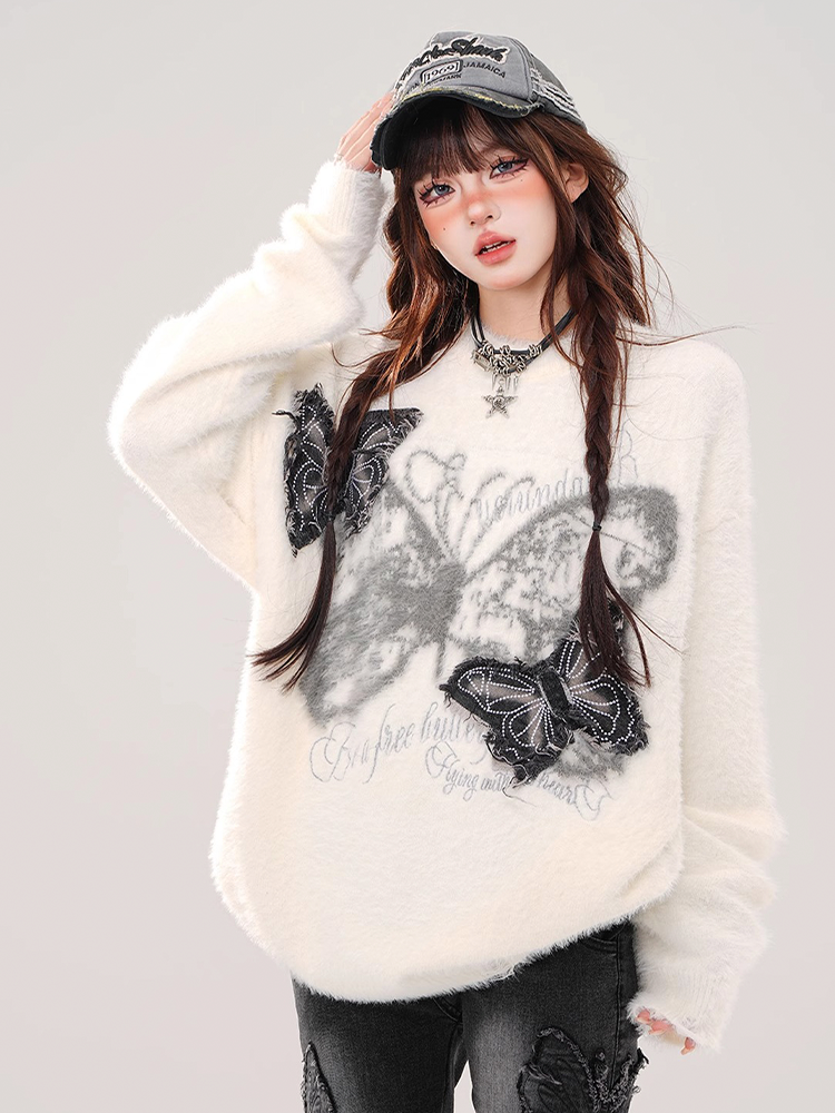 Y2K Butterfly Sweater