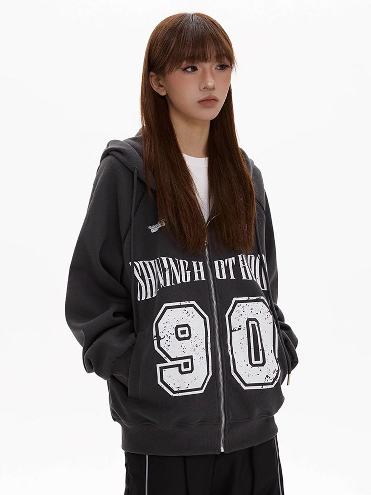 Y2K Hooded Sweat Jacket